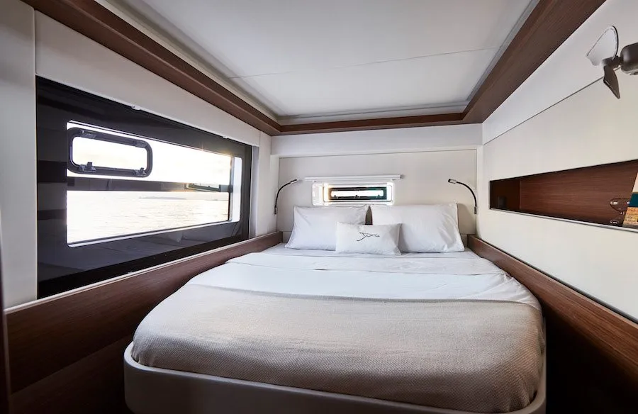 Cabin on Dream (cat), a Nautitech 46 Open catamaran at Split, Croatia
