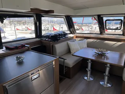 Salon of Dream (cat), a Nautitech 46 Open catamaran at Split, Croatia