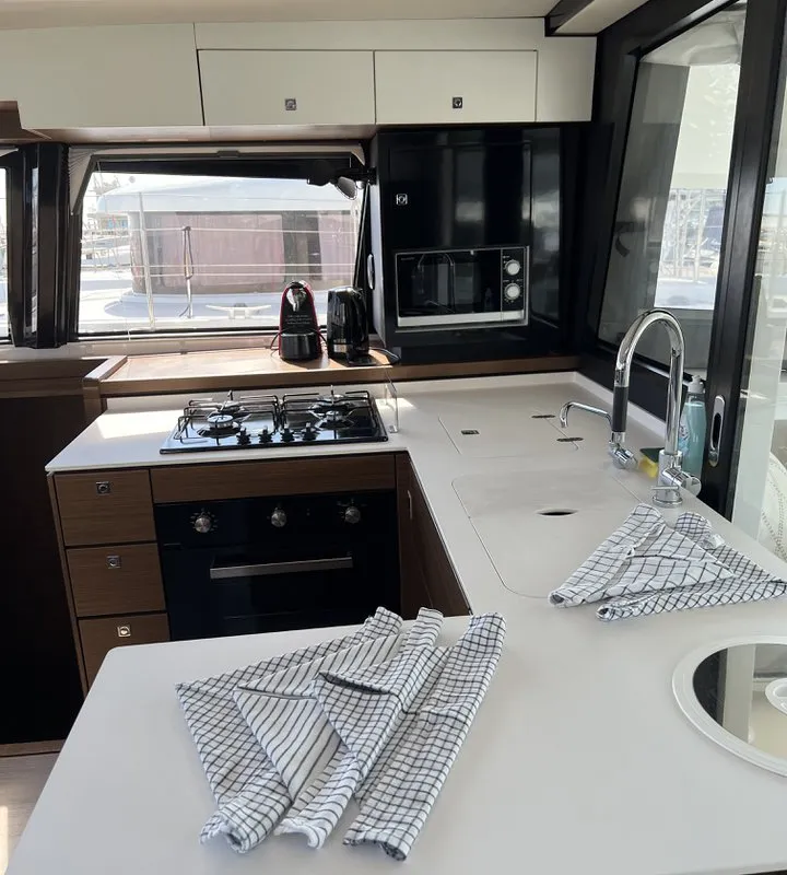 Galley of Dream (cat), a Nautitech 46 Open catamaran at Split, Croatia