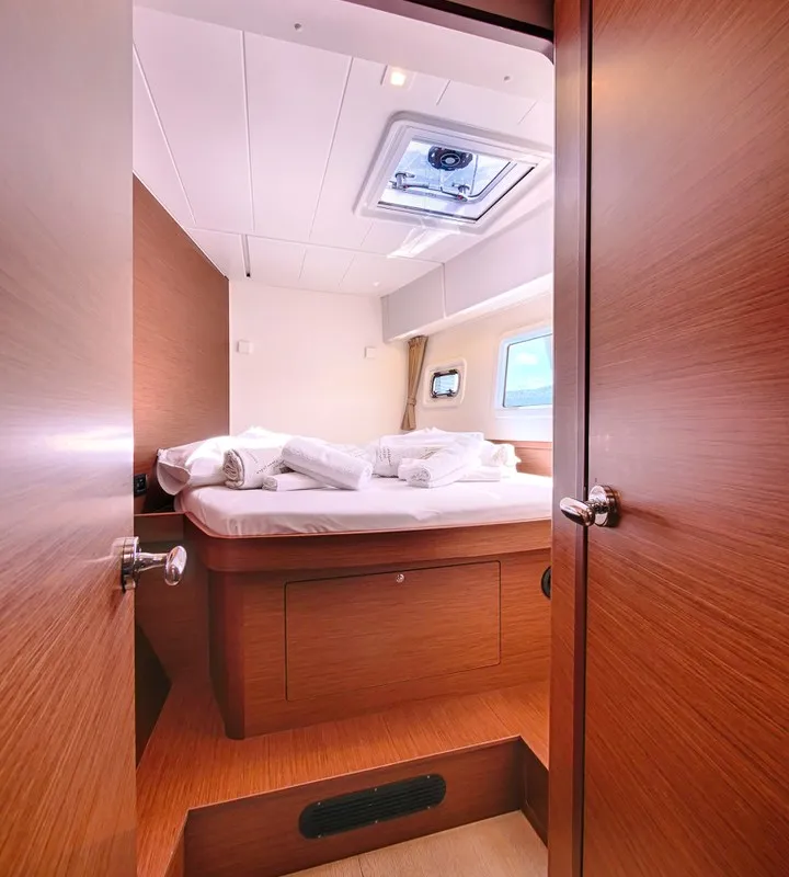 Cabin on Sea Voyager, a Lagoon 42 catamaran at Split, Croatia