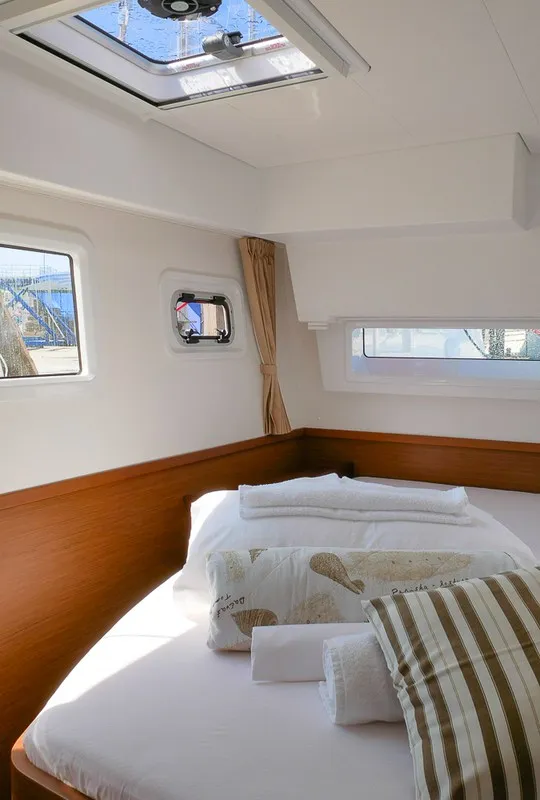 Cabin on Sea Voyager, a Lagoon 42 catamaran at Split, Croatia