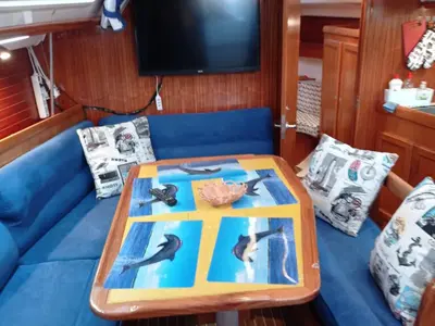 Deck of Tommy, a Dufour 36 Classic sailboat at Pula, Croatia