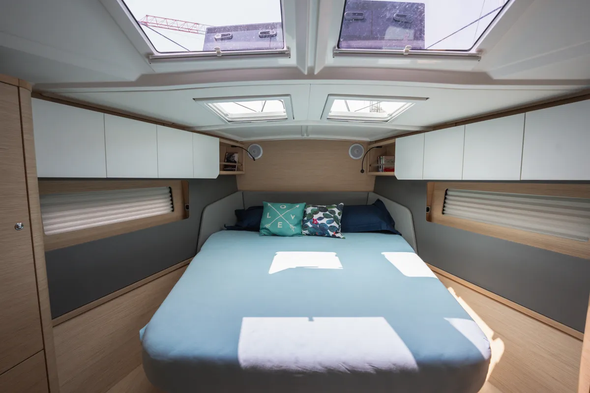 Cabin on Horu, a Dufour 44 sailboat at Marseille, France