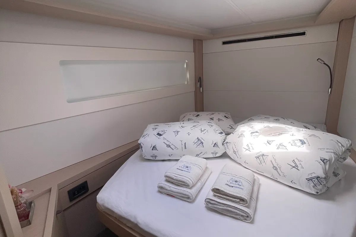 Cabin on Uncharted, a Lagoon 46 OW catamaran at Grad Kaštela, Croatia