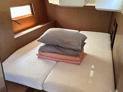 Cabin on ILIA, a Beneteau Oceanis 46.1 sailboat at Athens, Greece