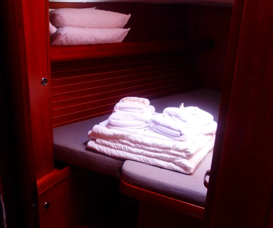Cabin on Nafsika, a Elan 45 sailboat at Municipal Unit of Lefkada, Greece