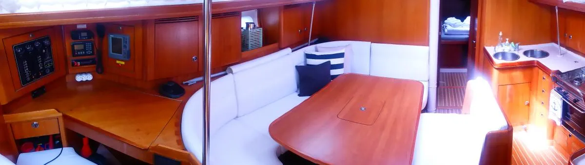 Salon of Nafsika, a Elan 45 sailboat at Municipal Unit of Lefkada, Greece