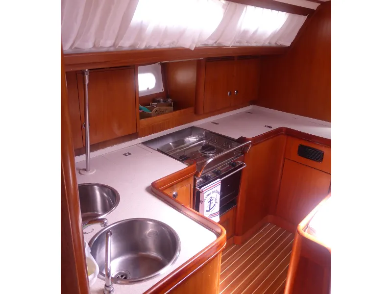 Galley of Nafsika, a Elan 45 sailboat at Municipal Unit of Lefkada, Greece