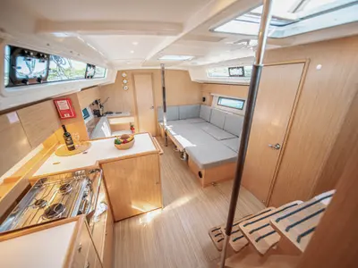 Galley of Fiona, a Bavaria C42 sailboat at Općina Medulin, Croatia