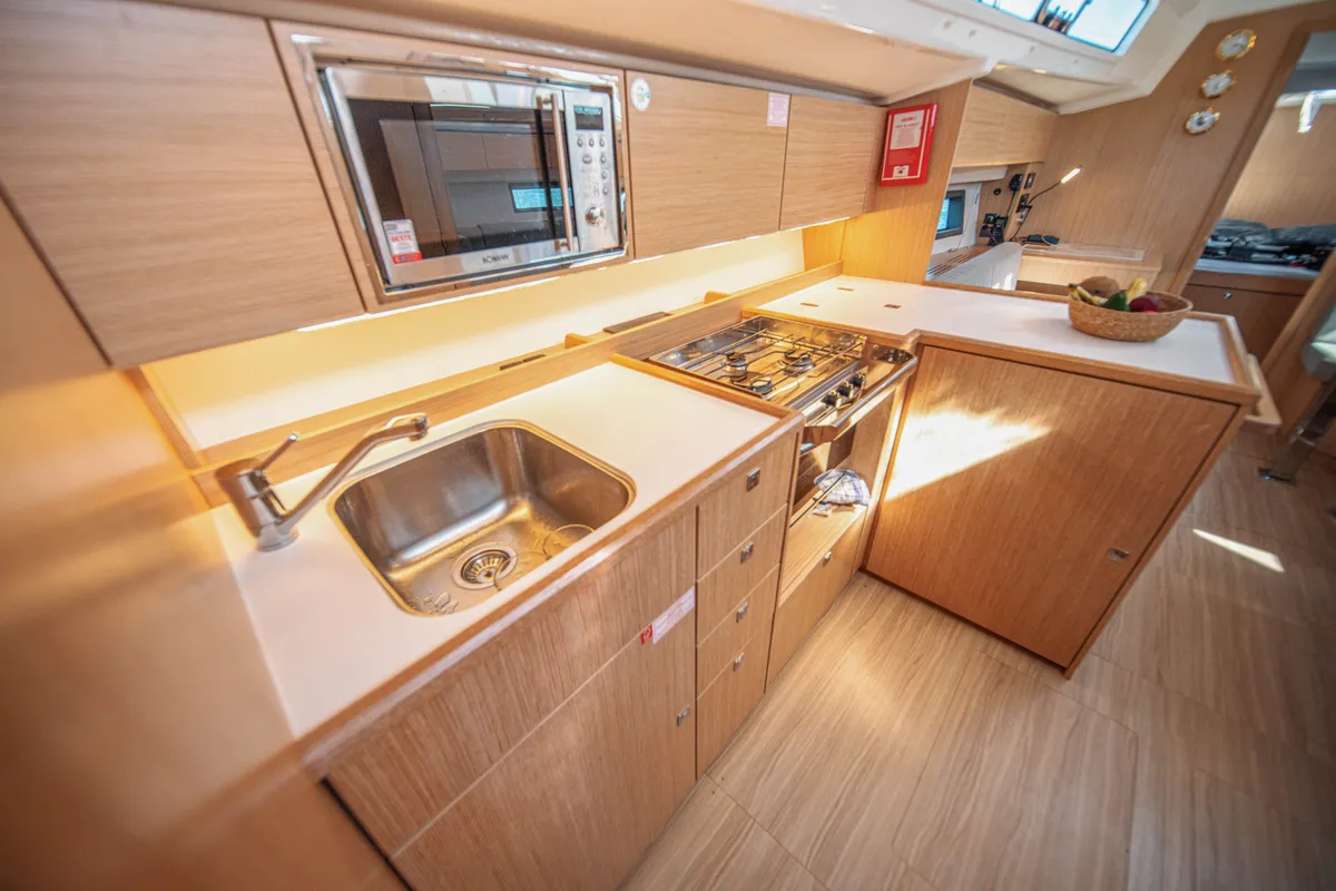 Galley of Fiona, a Bavaria C42 sailboat at Općina Medulin, Croatia