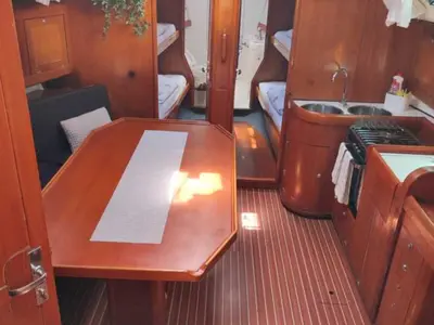 Salon of Gem, a Elan 431 sailboat at Tribunj, Croatia
