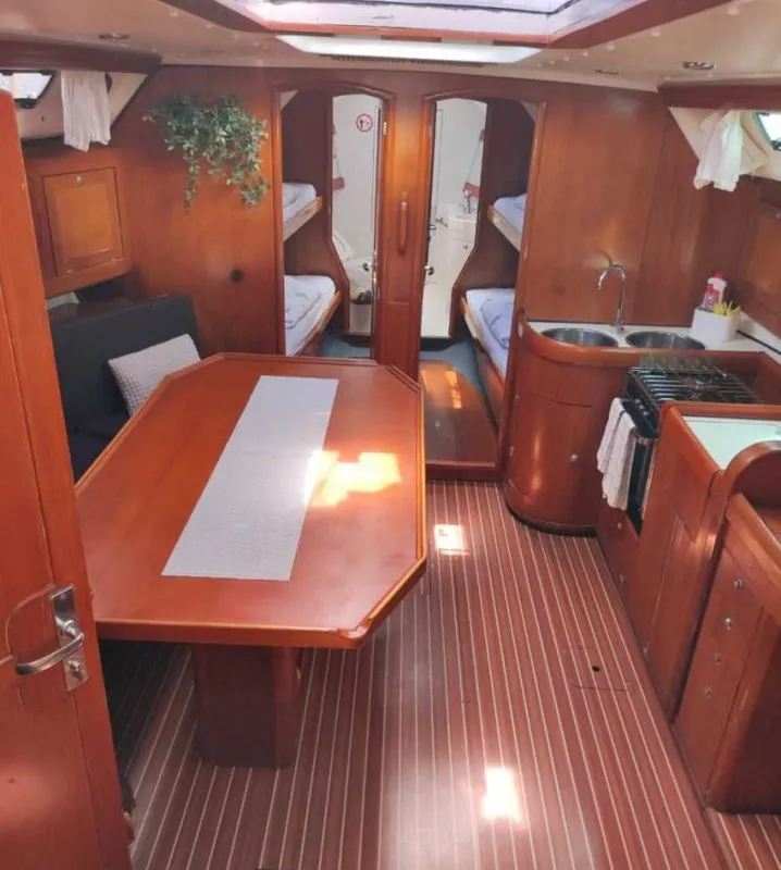 Salon of Gem, a Elan 431 sailboat at Tribunj, Croatia