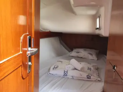 Cabin on Gem, a Elan 431 sailboat at Tribunj, Croatia