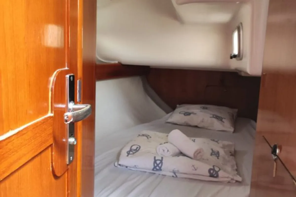 Cabin on Gem, a Elan 431 sailboat at Tribunj, Croatia