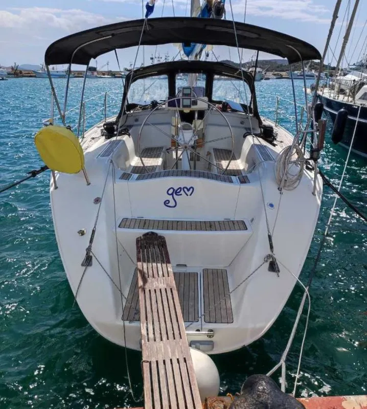 Deck of Gem, a Elan 431 sailboat at Tribunj, Croatia