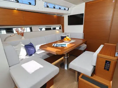 Salon of Hanse 460, a sailboat at Sukošan, Croatia
