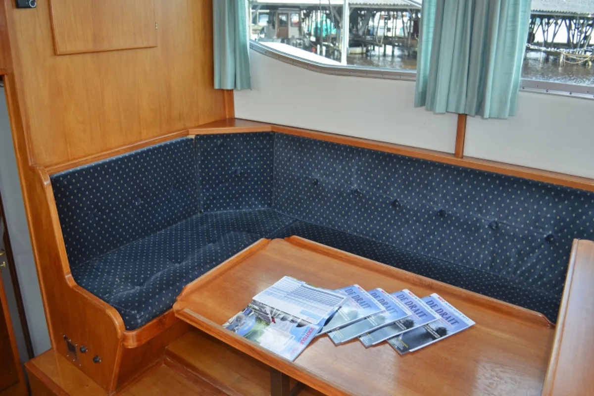 Salon of Wendela, a De Drait Stabila 1320 motorboat at Drachten, Netherlands