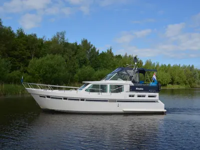 Galley of Wendela, a De Drait Stabila 1320 motorboat at Drachten, Netherlands