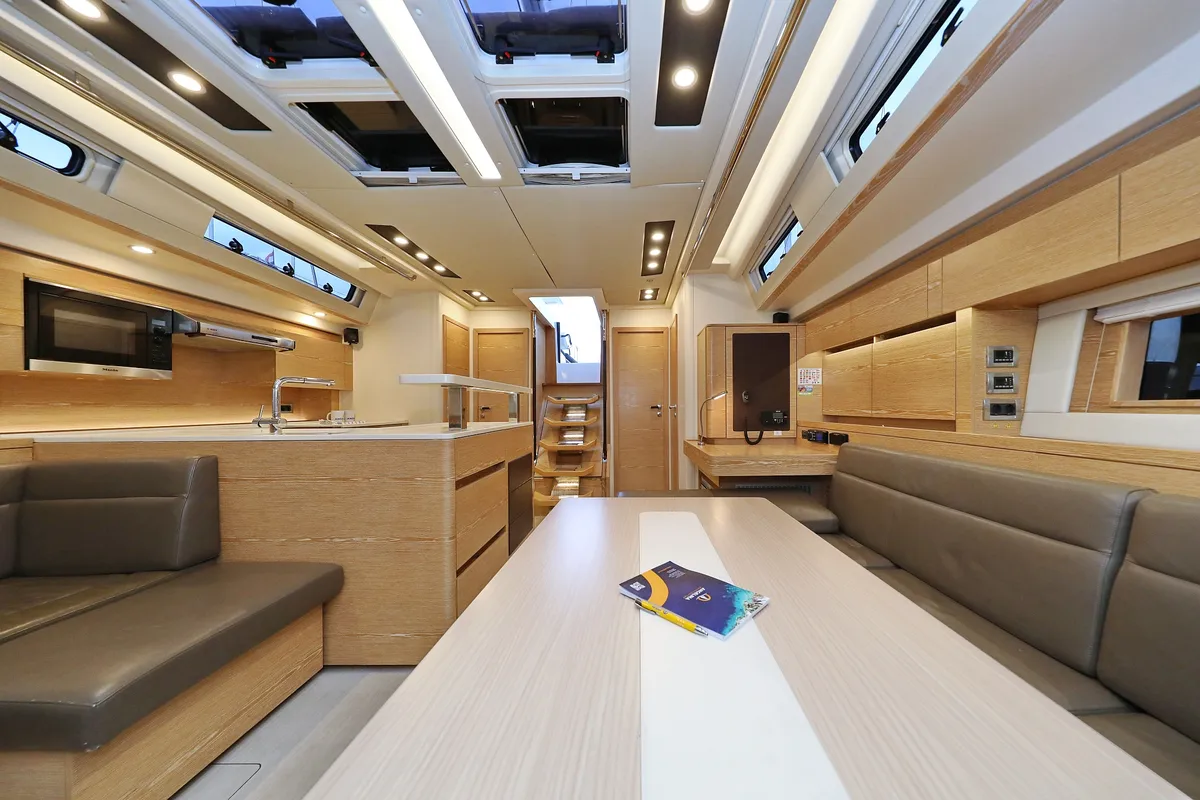 Salon of Jasmine, a Hanse 588 sailboat at Grad Trogir, Croatia