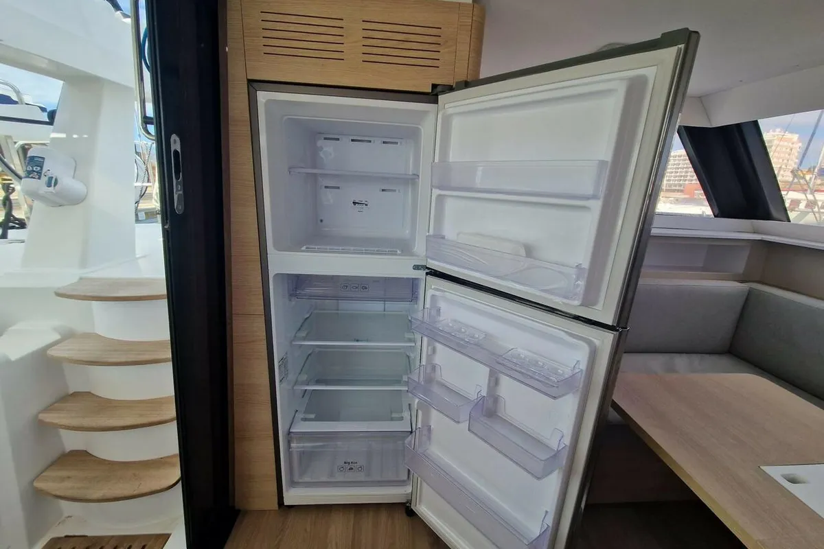 Galley of Hakuna, a Aventura 37 catamaran at Sant Antoni de Portmany, Spain