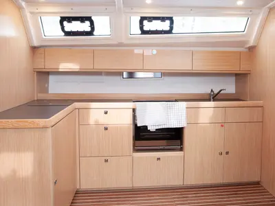 Galley of Trex, a Bavaria Cruiser 46 sailboat at Marmaris, Turkey