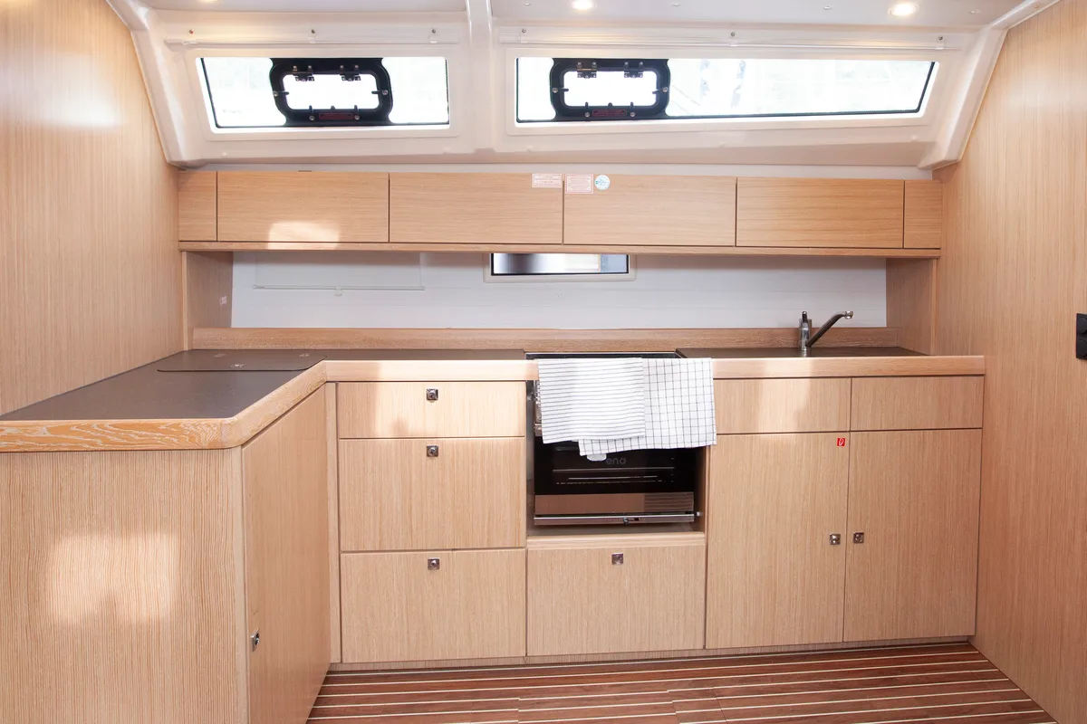 Galley of Trex, a Bavaria Cruiser 46 sailboat at Marmaris, Turkey