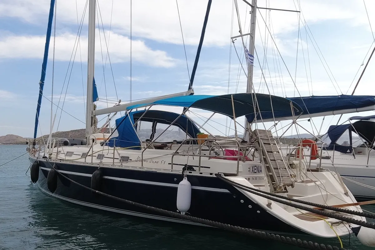 Exterior view of Xenia, a Ocean Star 51.1 sailboat at Athens, Greece