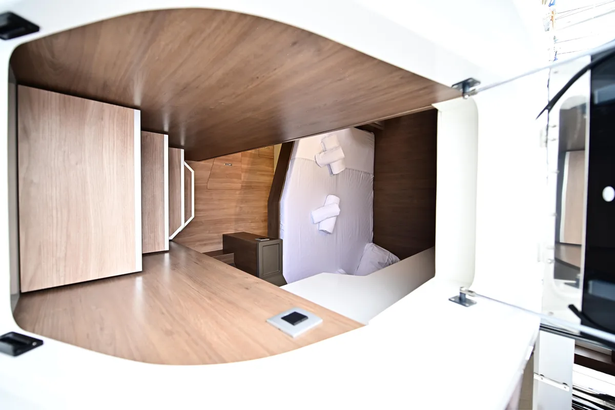 Cabin on Arche VI, a Bali 4.6 catamaran at Salerno, Italy