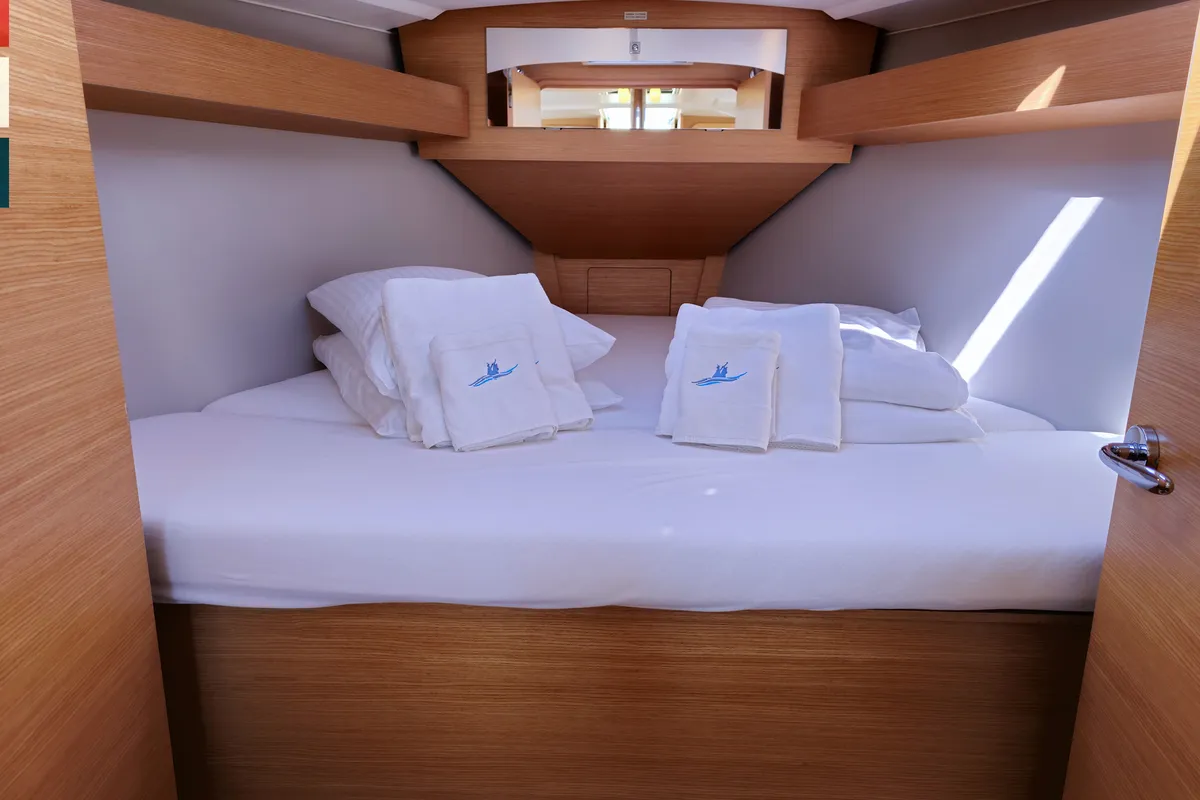 Cabin on Layla, a Dufour 360 GL sailboat at Rogoznica, Croatia