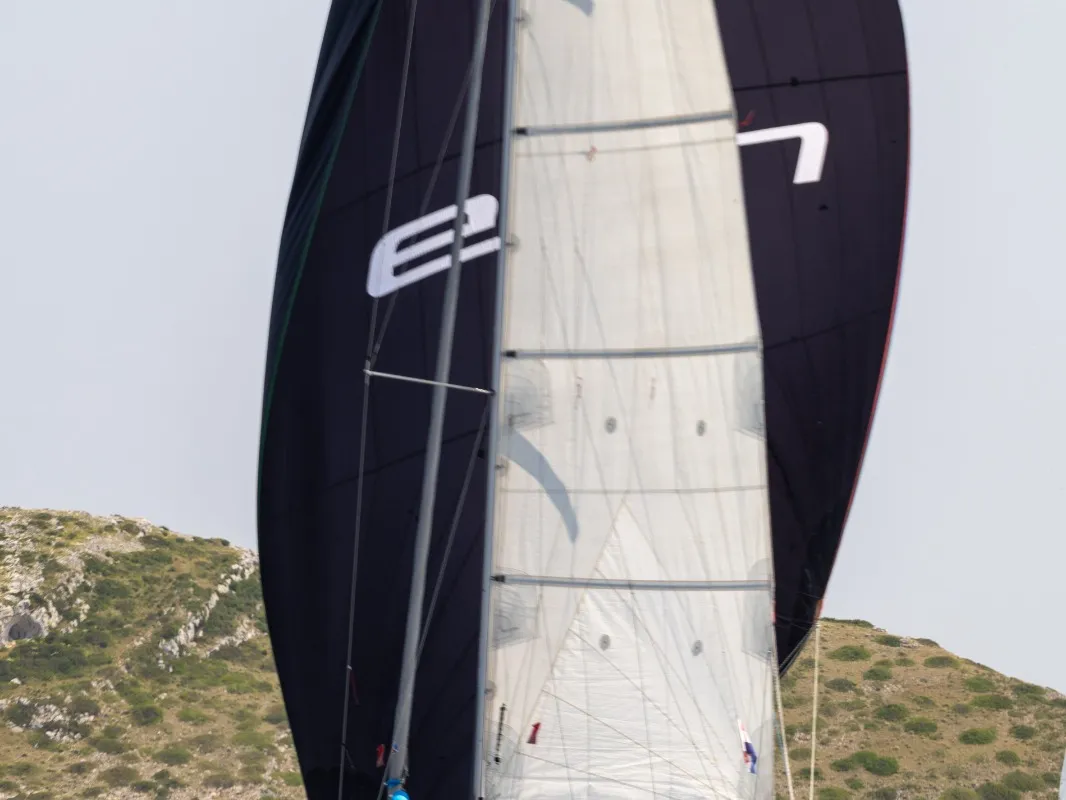 Exterior view of Cesar, a Elan E4 sailboat at Betina, Croatia
