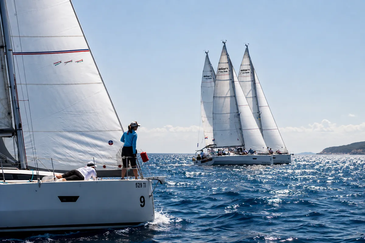 Cesar, a Elan E4 sailboat at Betina, Croatia