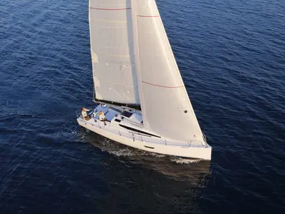 Cesar, a Elan E4 sailboat at Betina, Croatia