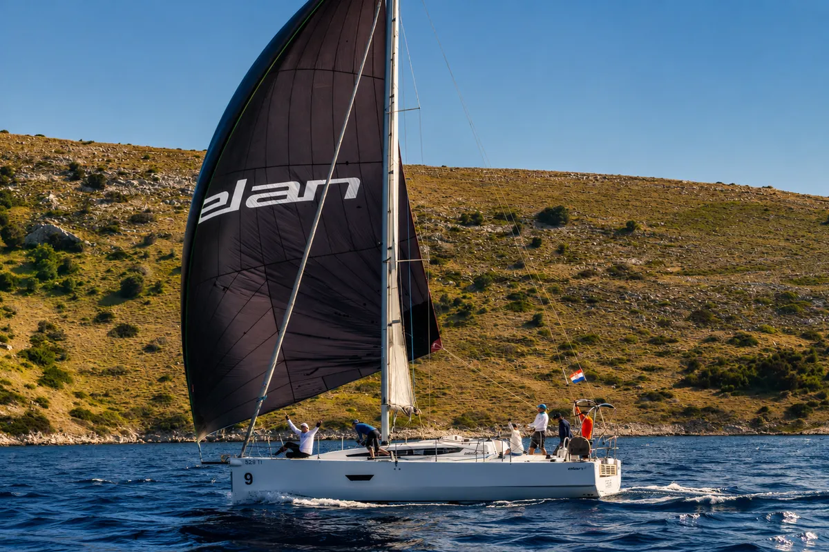 Cesar, a Elan E4 sailboat at Betina, Croatia