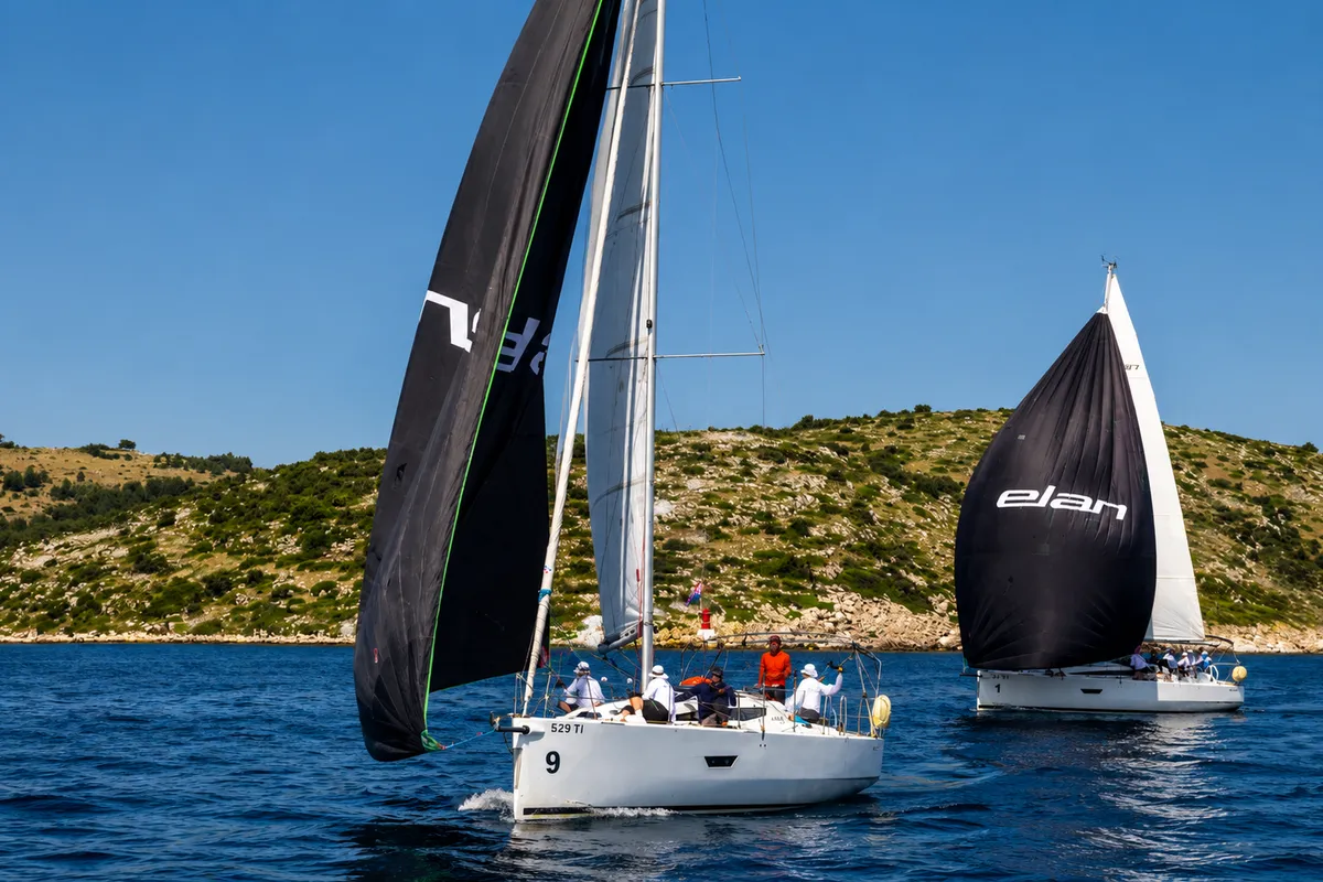 Cesar, a Elan E4 sailboat at Betina, Croatia