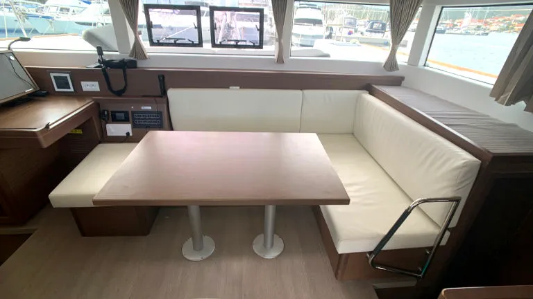 Salon of Balance 69, a Lagoon 40 catamaran at Općina Rogoznica, Croatia