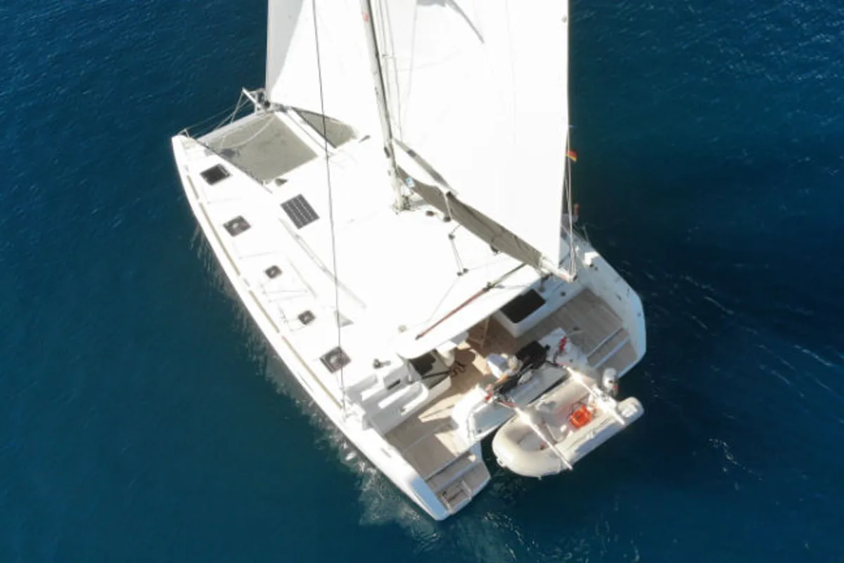Exterior view of Balance 69, a Lagoon 40 catamaran at Općina Rogoznica, Croatia