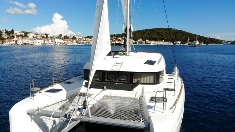 Deck of Balance 69, a Lagoon 40 catamaran at Općina Rogoznica, Croatia