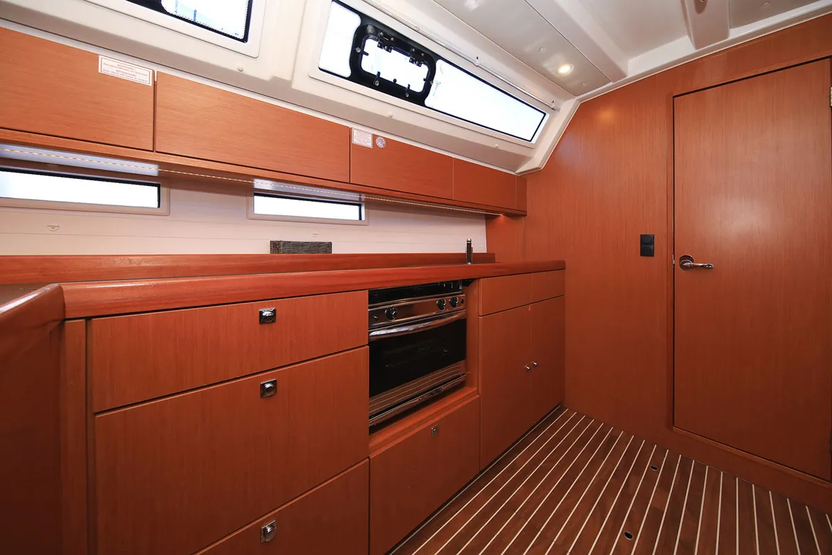Galley of Kneginja, a Bavaria Cruiser 46 sailboat at Grad Biograd na Moru, Croatia