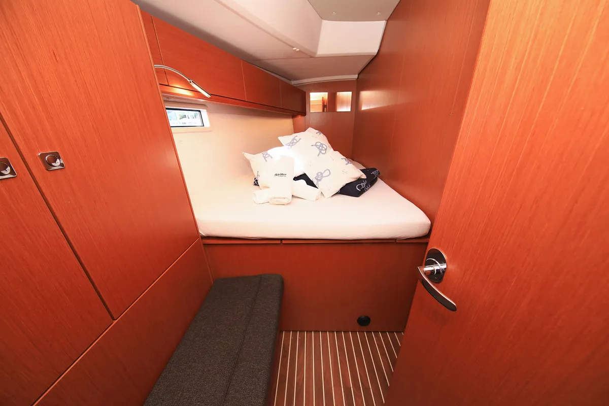 Cabin on Kneginja, a Bavaria Cruiser 46 sailboat at Grad Biograd na Moru, Croatia