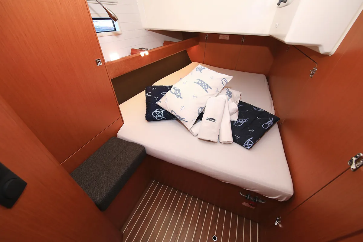 Cabin on Kneginja, a Bavaria Cruiser 46 sailboat at Grad Biograd na Moru, Croatia