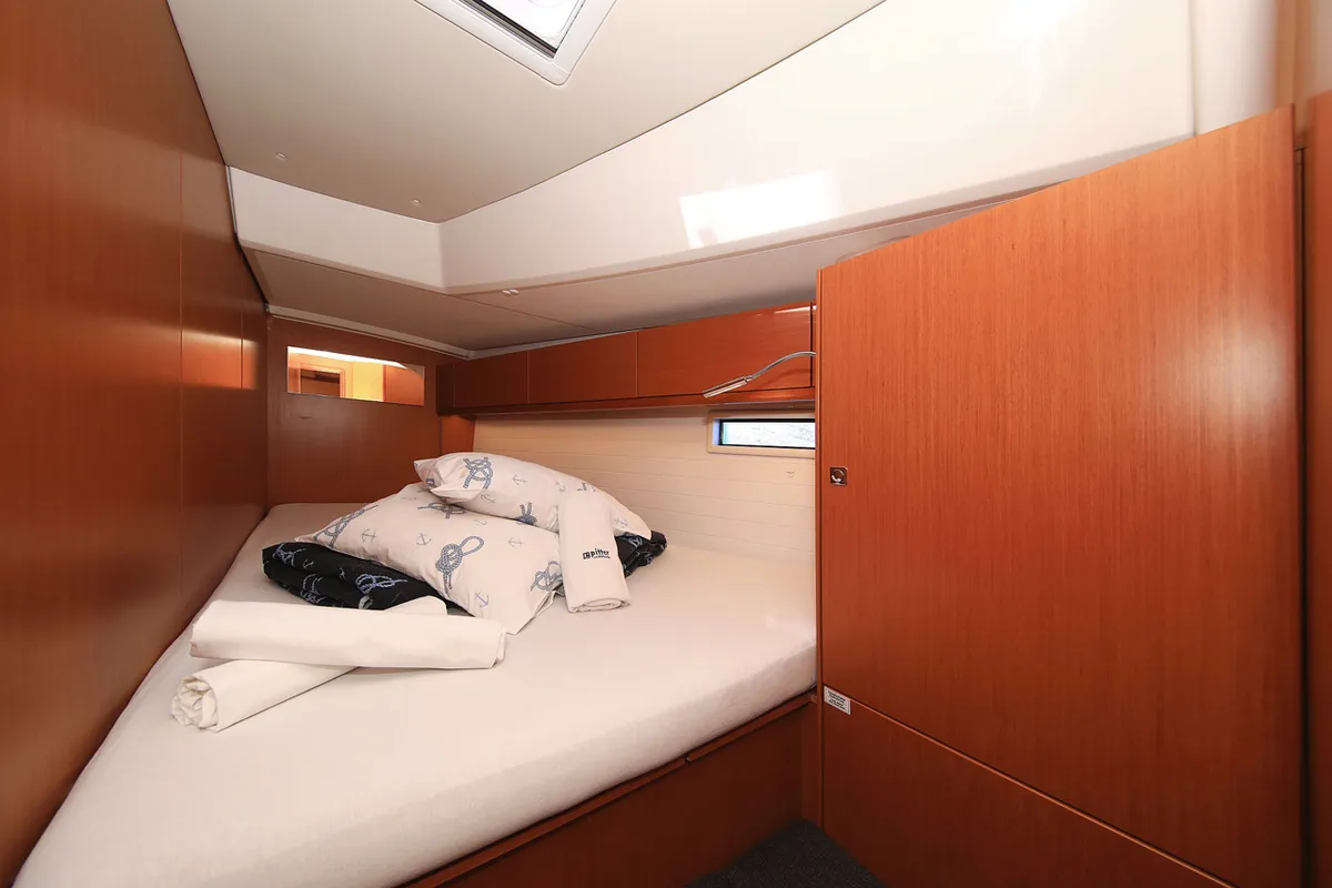 Cabin on Kneginja, a Bavaria Cruiser 46 sailboat at Grad Biograd na Moru, Croatia