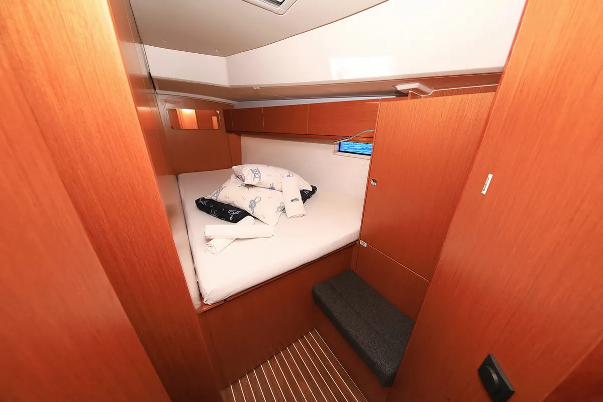 Cabin on Kneginja, a Bavaria Cruiser 46 sailboat at Grad Biograd na Moru, Croatia