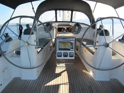 Cockpit of Orca, a Bavaria Cruiser 40 sailboat at Split, Croatia