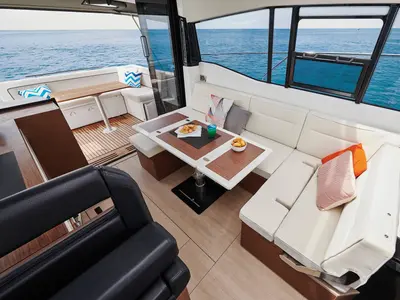 Black Pearl, a Jeanneau NC 37 motorboat at Makarska, Croatia