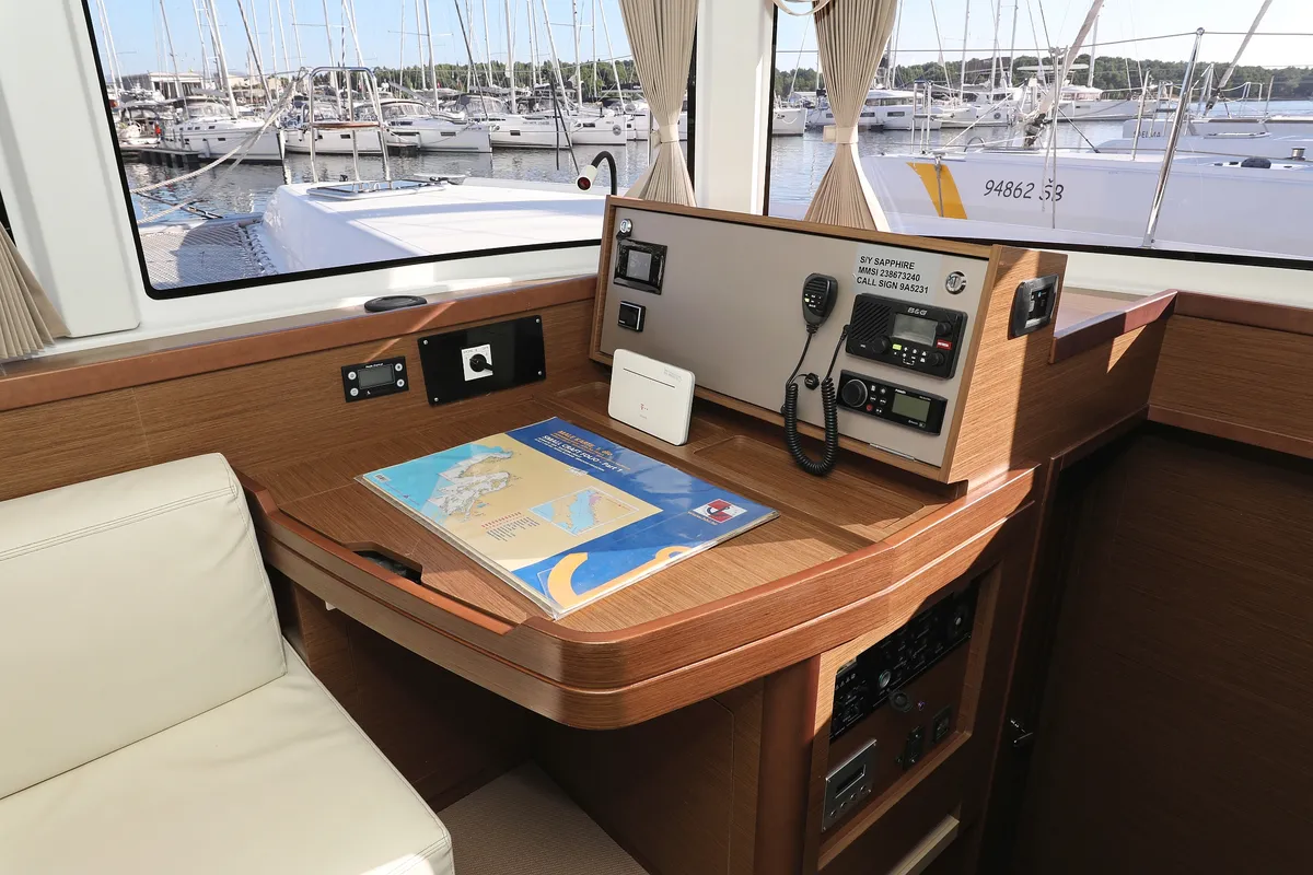 Salon of Sapphire, a Lagoon 42 catamaran at Grad Vodice, Croatia