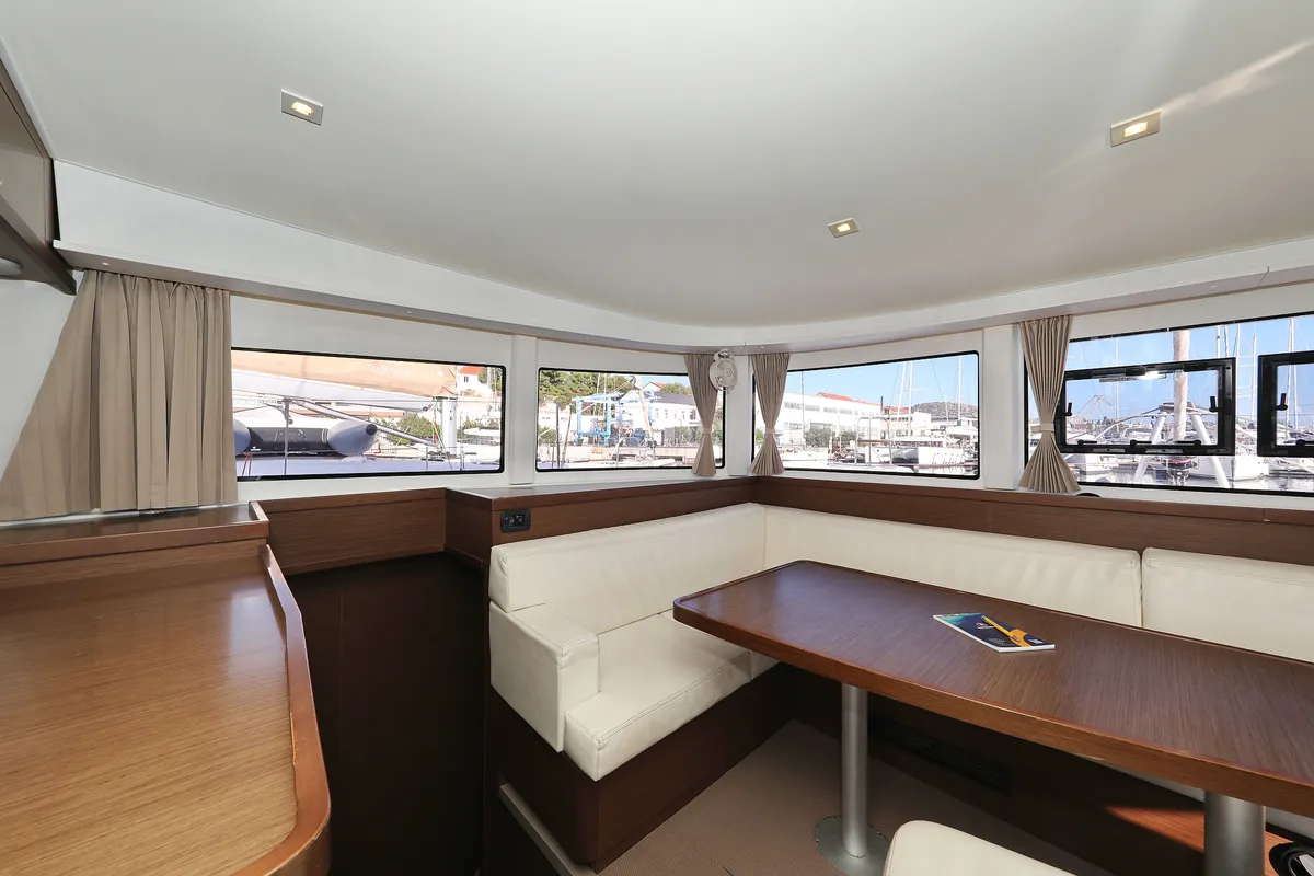 Salon of Sapphire, a Lagoon 42 catamaran at Grad Vodice, Croatia