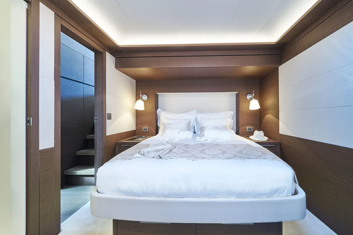Cabin on Adriatic Dragon, a Lagoon 77 catamaran at Split, Croatia