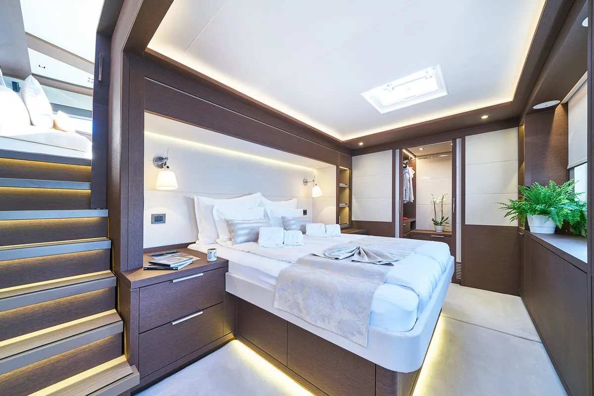 Cabin on Adriatic Dragon, a Lagoon 77 catamaran at Split, Croatia