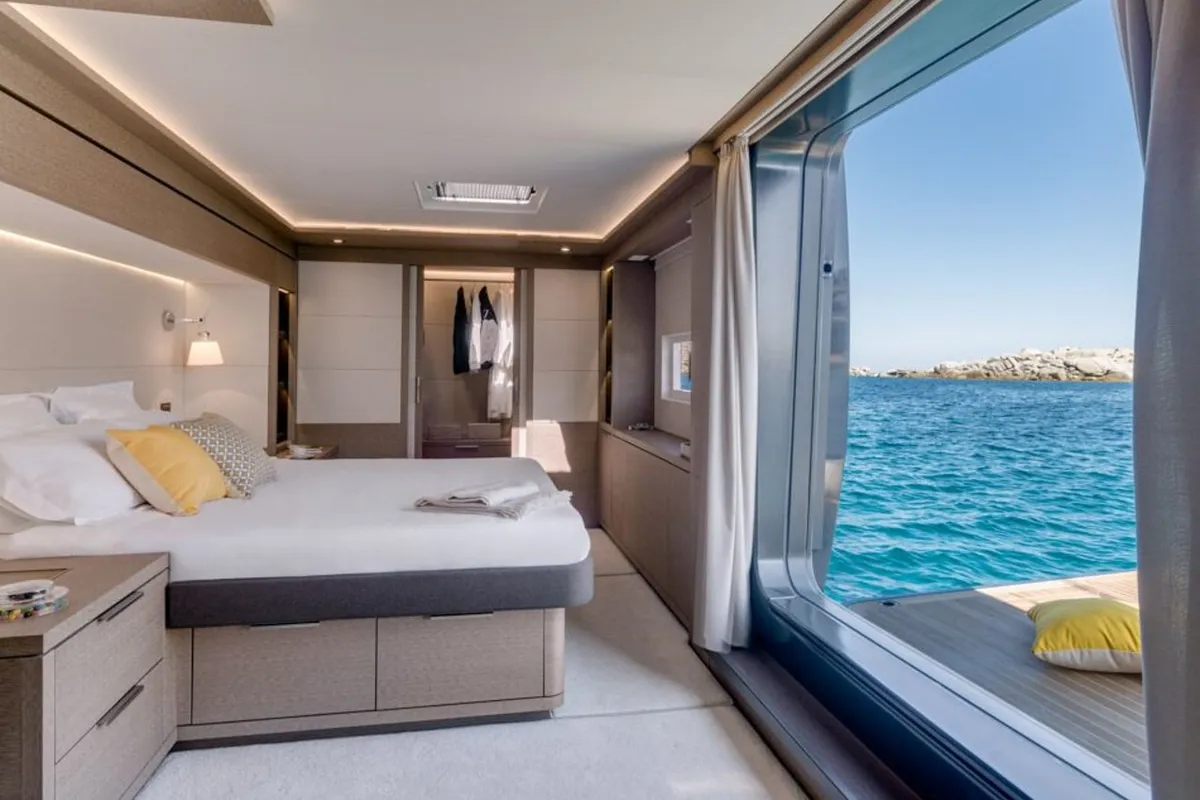 Cabin on Adriatic Dragon, a Lagoon 77 catamaran at Split, Croatia