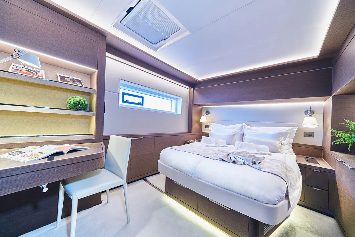 Cabin on Adriatic Dragon, a Lagoon 77 catamaran at Split, Croatia